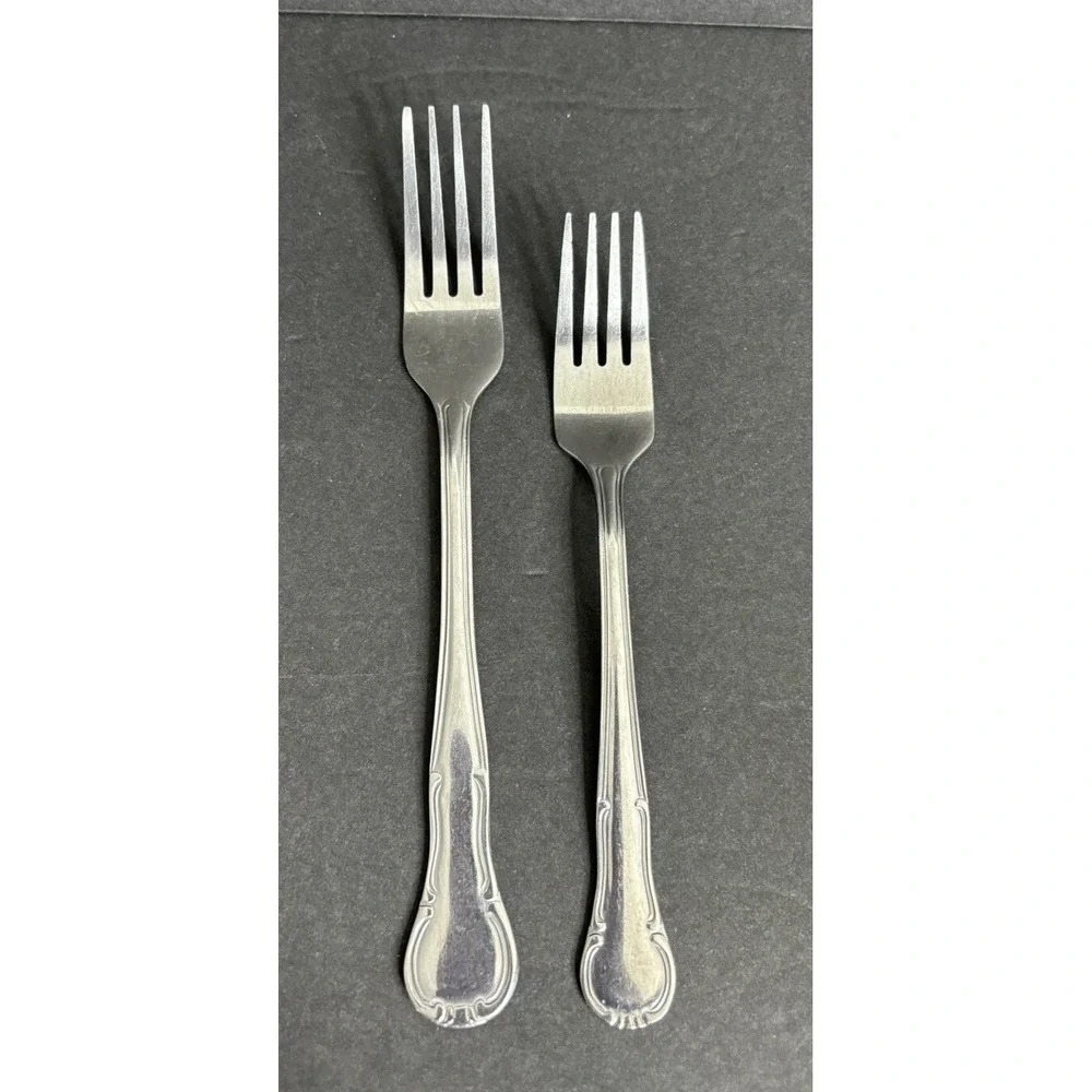 Hampton Silversmiths Ellegance 2 Dinner Forks 1 Salad Fork Stainless Flatware